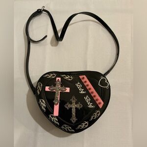 Ftchangfang Gothic Punk Heart Shoulder Bag